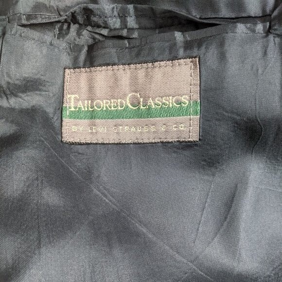 Tailored Classics by Levi Strauss Blazer Men 42R 100% Wool Two-Button Panel USA - Picture 8 of 14